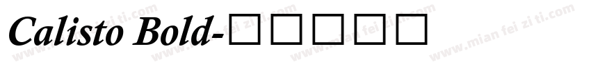 Calisto Bold字体转换